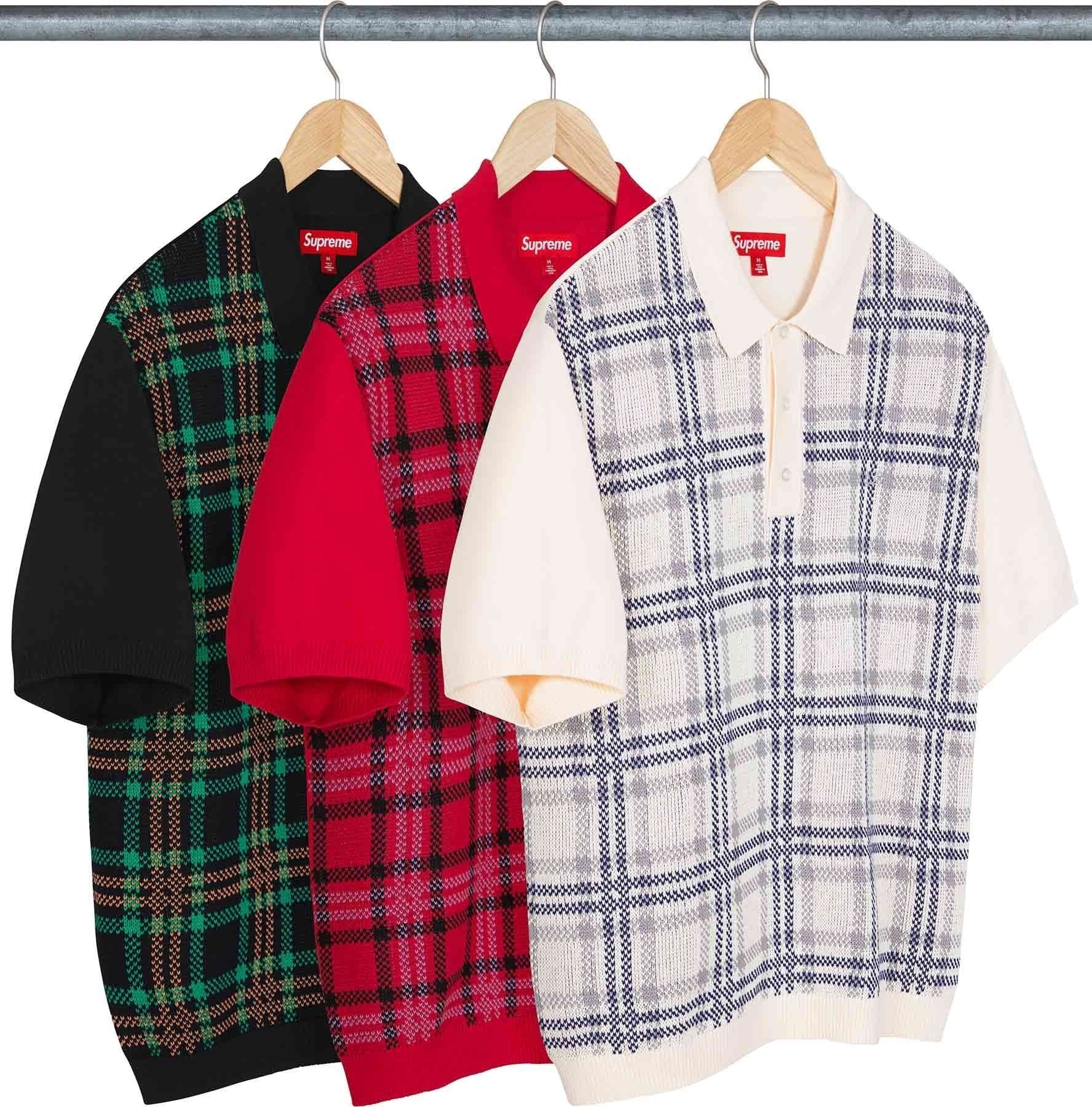 Plaid Knit S/S Polo